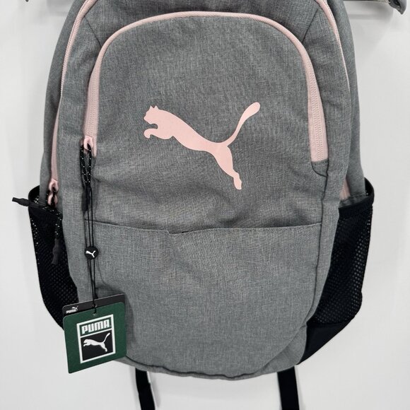 Puma Evercat Hybrid Backpack in Heather Grey/Pale Pink for Girl/Woman School Gym - Picture 4 of 15